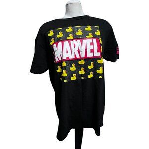 Marvel Rubber Duck Short Sleeve Cotton TShrit Sz XL Mens Unisex Black & Yellow